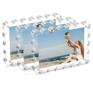 Clear Acrylic Photo Frame Customized Size Picture Frame Clear Magnetic Photo Frame Self Standing for Tabletop Display