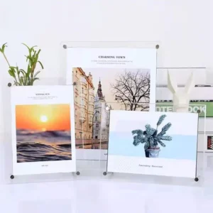 Clear Acrylic Photo Frames Free Standing Picture Frame Certificate Sign Poster Holder Vertical or Horizontal