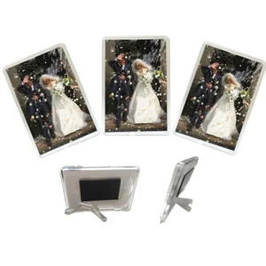 Clear Display Frameless Plastic Fridge Magnetic Photo Frame Home Decor