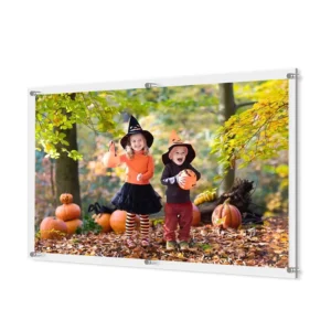 Clear Floating Frameless Photography Picture Frames Double Panel 24×36 Acrylic Wall Mount Poster Frame