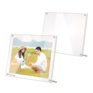 Clear Frameless Home Decor A4 A5 Size Acrylic Certificate Holder Display Stand Photo Frame with Screw