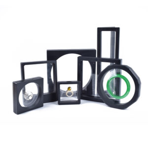 Clear Gemstone Photo Floating Frame 3D Suspension Jewelry Display Box