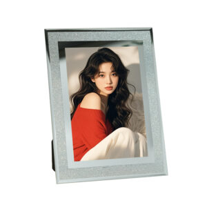 Colored Sand Crystal Glass Photo Frame Ideal for Tabletop Display Moisture-proof and Durable
