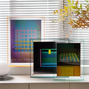Colorful Acrylic Double Sided Picture Frame Clear Transparent Photo Holder for Wall Tabletop Display DIY Art Print Frames