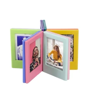 Colorful Double Sided ABS Plastic Magnetic Photo Frame Home Decor for Refrigerator Polaroid Fujifilm Instax