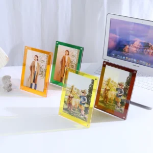 Colorful Magnetic Photo Frame Suitable for All Kinds of Certificates and Awards Acrylic Photo Frame for Tabletop