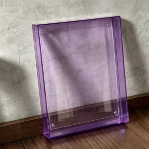 Colorful Transparent Acrylic Photo Frame Floating Magnetic Picture Frame for Home Wall Tabletop Decor