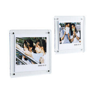 Couple Home DIY Photo Wall Magnet Refrigerator Sticker 3 Inch Small Card Display Magnetic Acrylic Picture Frame