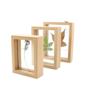 Creative Double Sided Glass Photo Frame Display Leaf Specimen Frame Square A4 Paper Cut Floating Design for Home Use