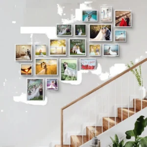 Creative Easy Assembly 11 Pack Picture Frames Collage Wall Decor for Mounting Display 5 Inch 7 Inch 10 Inch Plastic Photo Frame