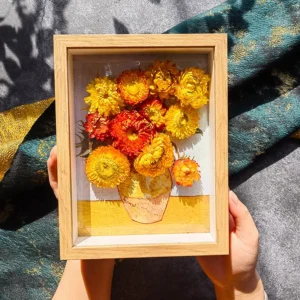 Creative Hollow Photo Frame DIY Dried Flower Handmade Art Craft Desktop Table Decoration Ornament