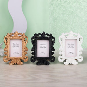 Baroque Resin Photo Frames Durable Wedding Gift Multi color Options Custom Logo Elegant Tabletop Decoration