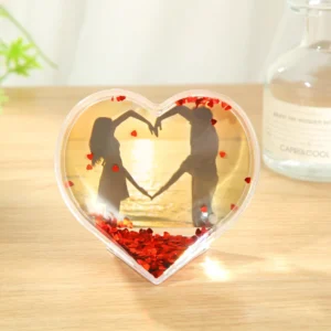 Creative Plastic love Sand Heart Shape Photo Frame Christmas and Valentine’s Day Gifts Wedding Decorations