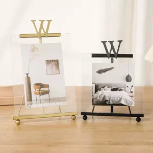 Creative Rectangular Metal Table Photo Frame Desktop Ornament Photo Decoration Frame