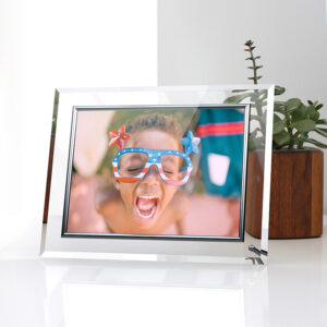 Crystal Glass Photo Frames 6 7 8 Inches for Photography Studios Bridal Shops Home Decor Tabletop