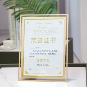 Crystal Photo Frame A4 Patent Certificate Frame License Frame