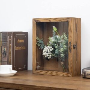 Custom 11 X 14 Burnt Wood Shadow Box Frame Photo Frame for Wall Mounting