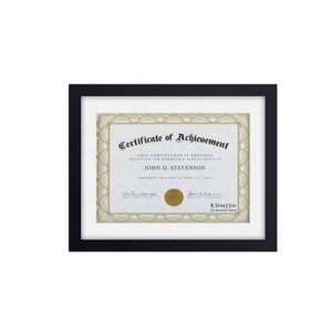 Custom 11×14 Inch Modern Classic Black Certificates Degree Double Graduation Diploma Frame