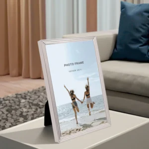 Custom 4×6 Iron Metal Silver Plated Photo Frame 1.8mm Glass Eco Friendly Durable Tabletop Display for Home Office Hotel