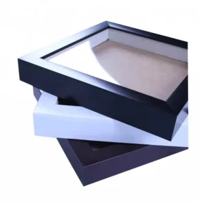 Custom 8×10 Black or White Shadow Box Photo Picture Frame wooden square Glass 3D Deep Shadow Box Photo Frame