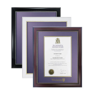 Custom A4 Graduation Certificate Frames College Diploma Frames with Gold Silver Foil University Seal