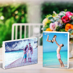 Custom Acrylic Photo Frame with Stand Transparent Modern Display Frames for Wall Tabletop Personalized Gift