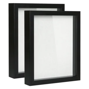 Custom All Black White Walnut MDF Wood 3CM 5CM Deep 8×8 16×16 Inches A3 A4 3D Wall Art Picture Frame Shadow Box Photo Frame