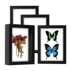 Custom All Black White Walnut MDF Wood 3CM 5CM Depth 8×8 16×16 Inch A3 A4 3D Wall Art Picture Frame Shadow Box Photo Frame