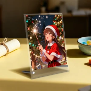 Custom Anime Floating Tabletop Frame Factory Direct Custom Shape Acrylic Photo Frame for Animation Fans Collection