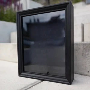 Custom Black Shadow Display Box Frame for Handmade Limited Artwork and Money Wall Decor