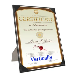 Custom Certificate Holder for 8.5*11 Size for Diploma Award Accomplishment of Graduation PU Leather Certificate Frame