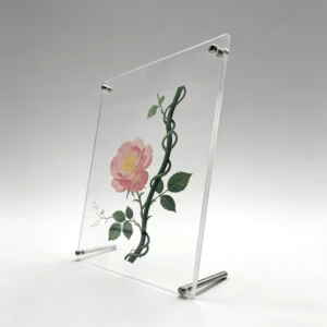 Custom Clear Acrylic Photo Frame Desktop Display Board Plastic Handicrafts with Customized Logo Floating Frameless Design