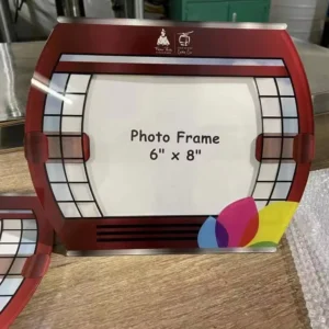 Custom Creative Plastic Photo Frame UV Printed Pattern and Shape for Home Decorative Purpose