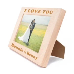 Custom Decorative Acrylic Wall Wooden Wedding Photo Picture Frame Wood