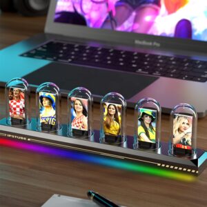 Custom Digital Photo Frame IPS Nixie Tube Clock Creative Gift Electronic Calendar DIY RGB Plug In Bedroom Desktop Decoration