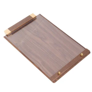 Custom Eco Friendly Wood Certificate Frame Holder Award Plaque and Trophy Display Stand Polished Technique