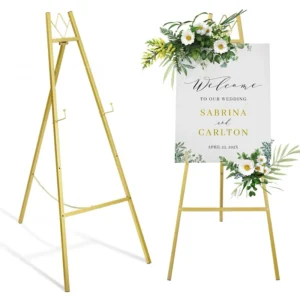 Custom Foldable Metal Classic Style Oil Painting Easel and Photo Frame Floor Stand Display Rack