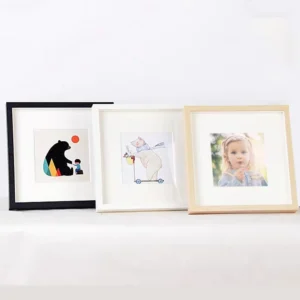 Custom Gift 8*8 White Wall Art 3D Deep Square DIY Wooden Shadow Box Photo Frames
