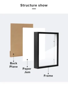Custom Handmade Eco Friendly Durable Wood Any Size 3D Frame Shadow Box 12 X 12 Photo Frame