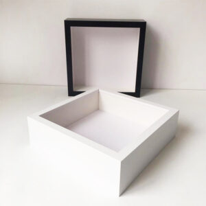 Custom High Quality Shadow Box Frames Classic Black White Square Picture Frame Shadow Box