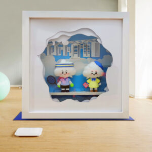 Custom High Quality Shadow Box Frames Classic Black White Square Picture Frame Shadow Box