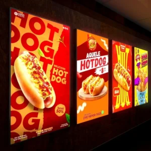 Custom Led Poster Frame Ultra Thin Menu Board Movie Poster Advertising Display Light Box Sign for Decoration Home Theater