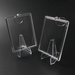 Custom Logo Gift Clear Plastic Rectangle Insert Picture Sublimation DIY Frame Photo Acrylic Keychain