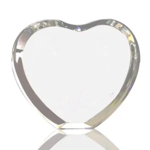 Custom Love Photo Frame Laser Engraved UV Printed Solid Crystal Heart Shape Block Fashion Trend Carved Etched Design Wedding