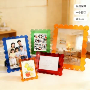 Custom Magnetic Acrylic Photo Frame with Hidden Stand 3.5×5 4×6 5×7 Custom Colors for Desktop Display OEM