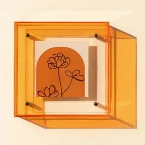 Custom Multiple Size Translucent Hanging Acrylic Magnetic Floating Photo Frame Neon Acrylic Frame