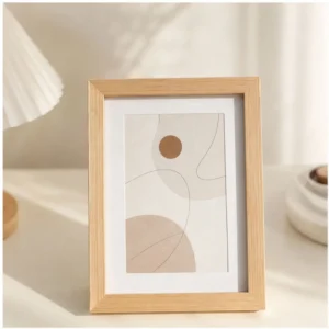 Custom Nordic Minimalist Wooden Photo Frame Desktop Picture Frame Wood Art Display for Home Office Decor