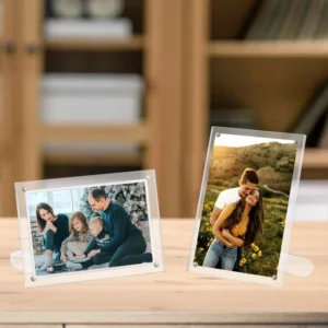 Custom ODM Lightweight Acrylic Photo Frame Clear Transparent Desktop Picture Holder Modern Decorative Customizable Frames