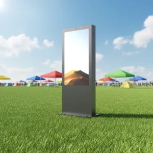 Custom Outdoor Digital Signage Kiosk Advertising LCD Panel IP65 Waterproof Green Energy Saving Cloud Based CMS