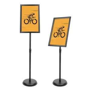 Custom Print Floor Standing Frame Restaurant Poster Stand for Display Pedestal Sign Stand